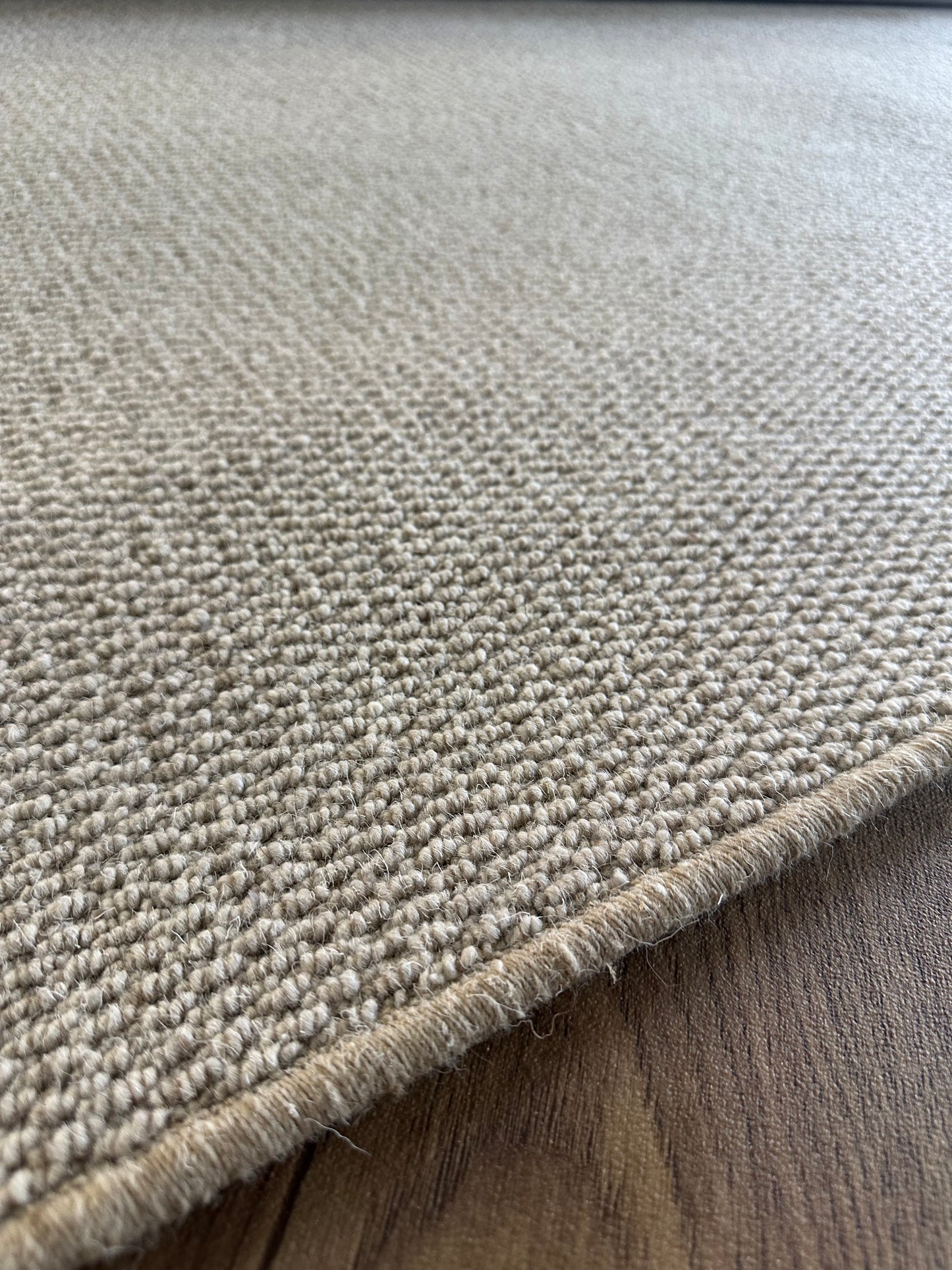 Mushroom 100% wool rug 221cm x 300cm