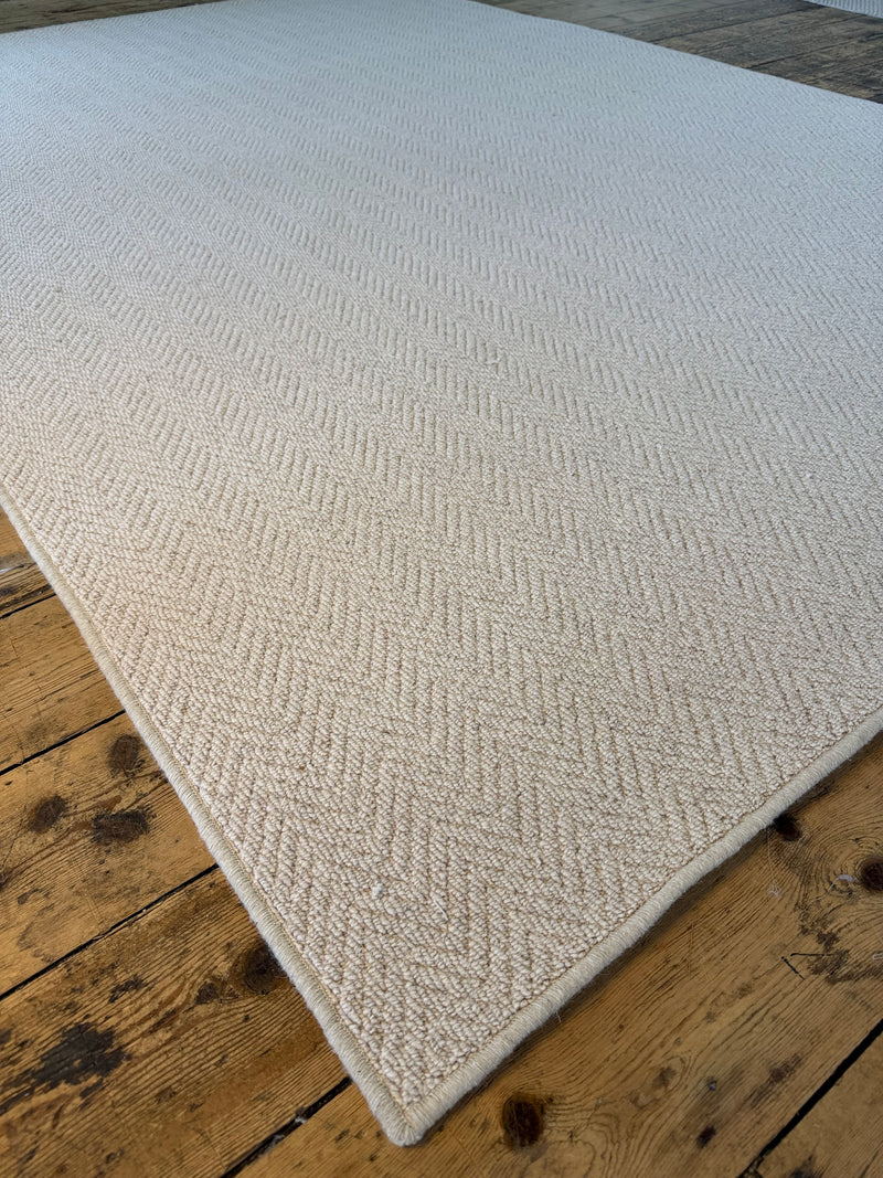Oxford tone herringbone 100% wool rug 200cm x 290cm