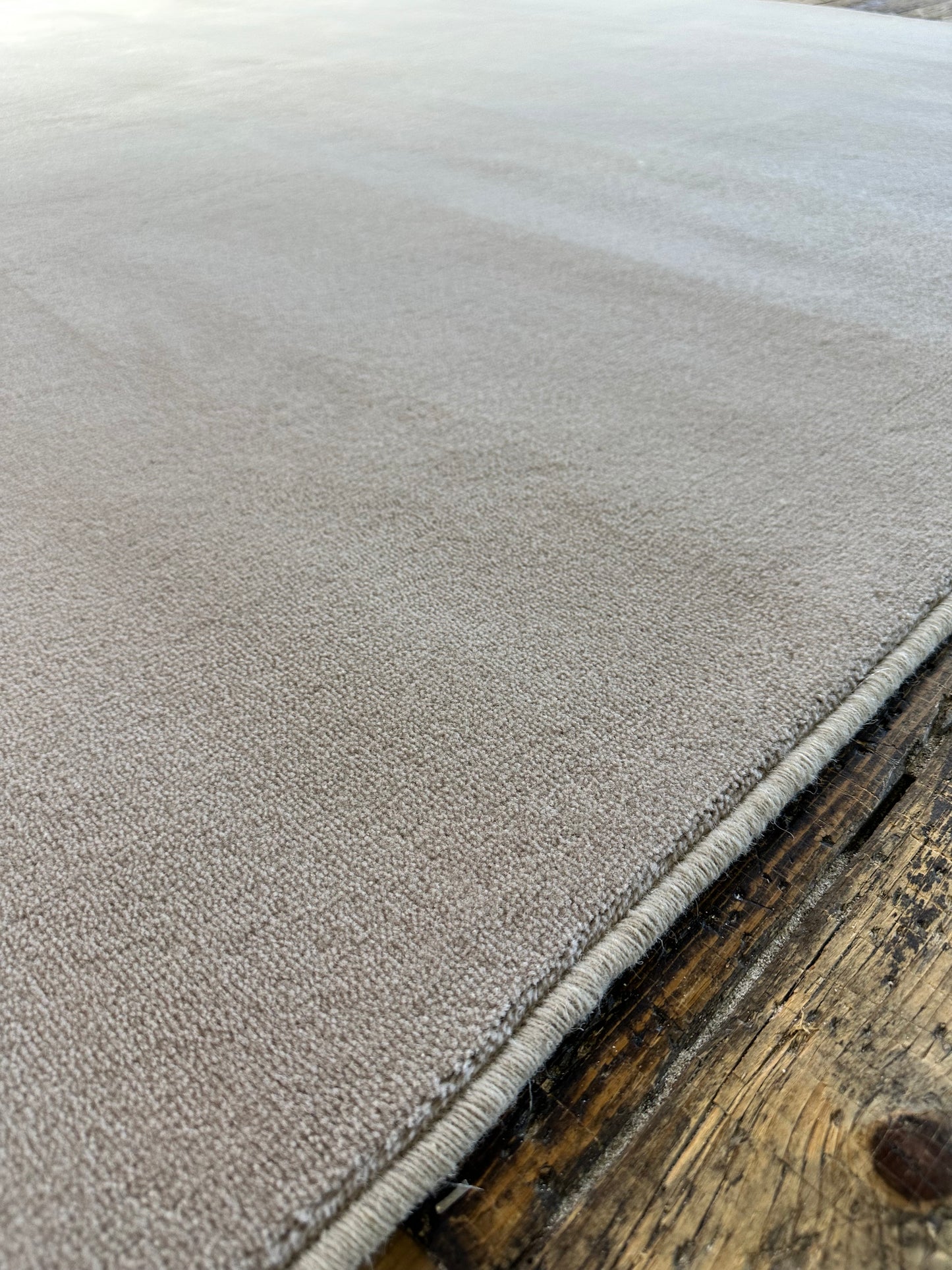 Mushroom velvet wool rug 201cm x 233cm