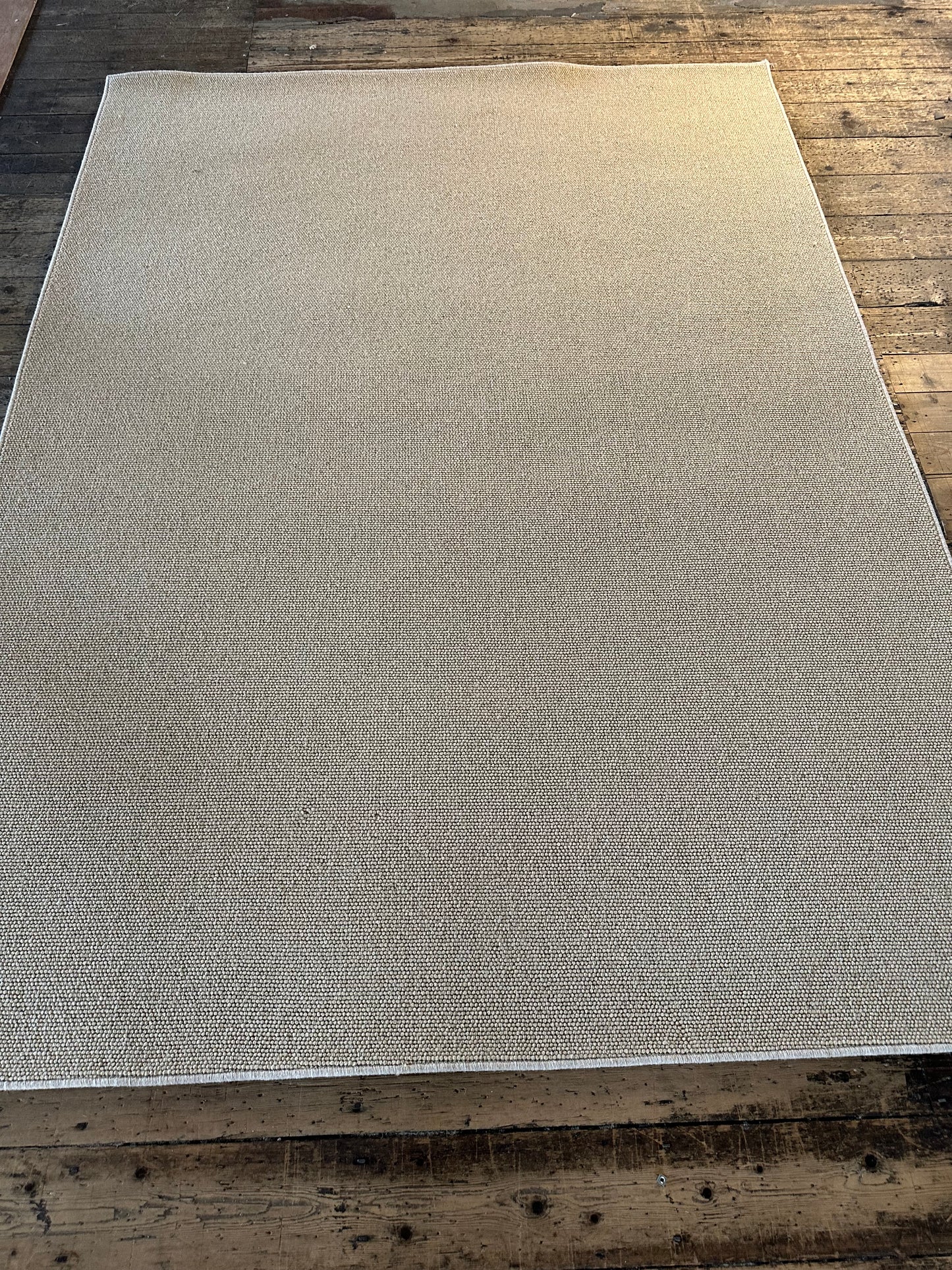Honey gold 100% wool rug 190cm x 260cm