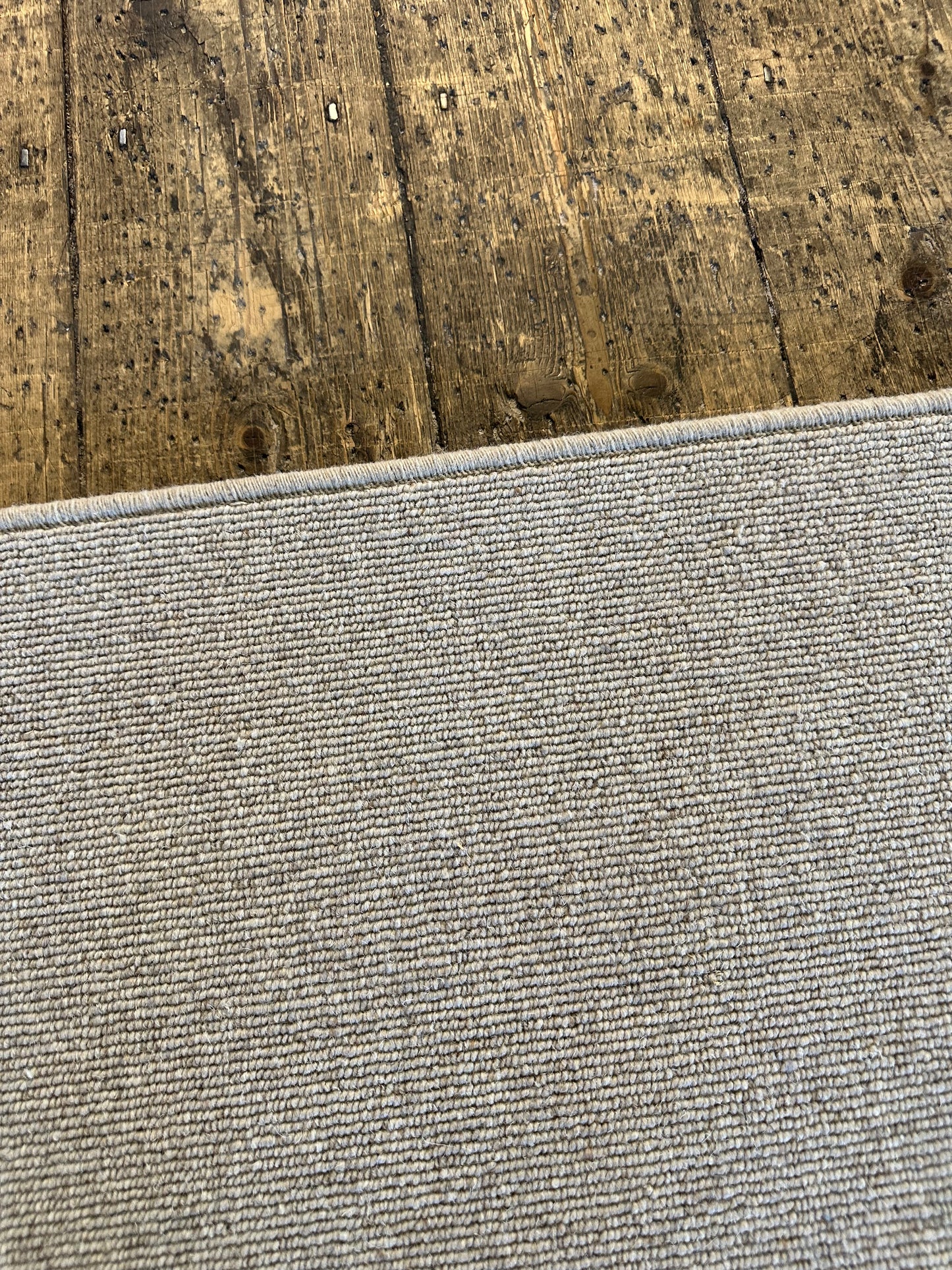 Oatcake 100% wool hallway runner 70cm x 250cm
