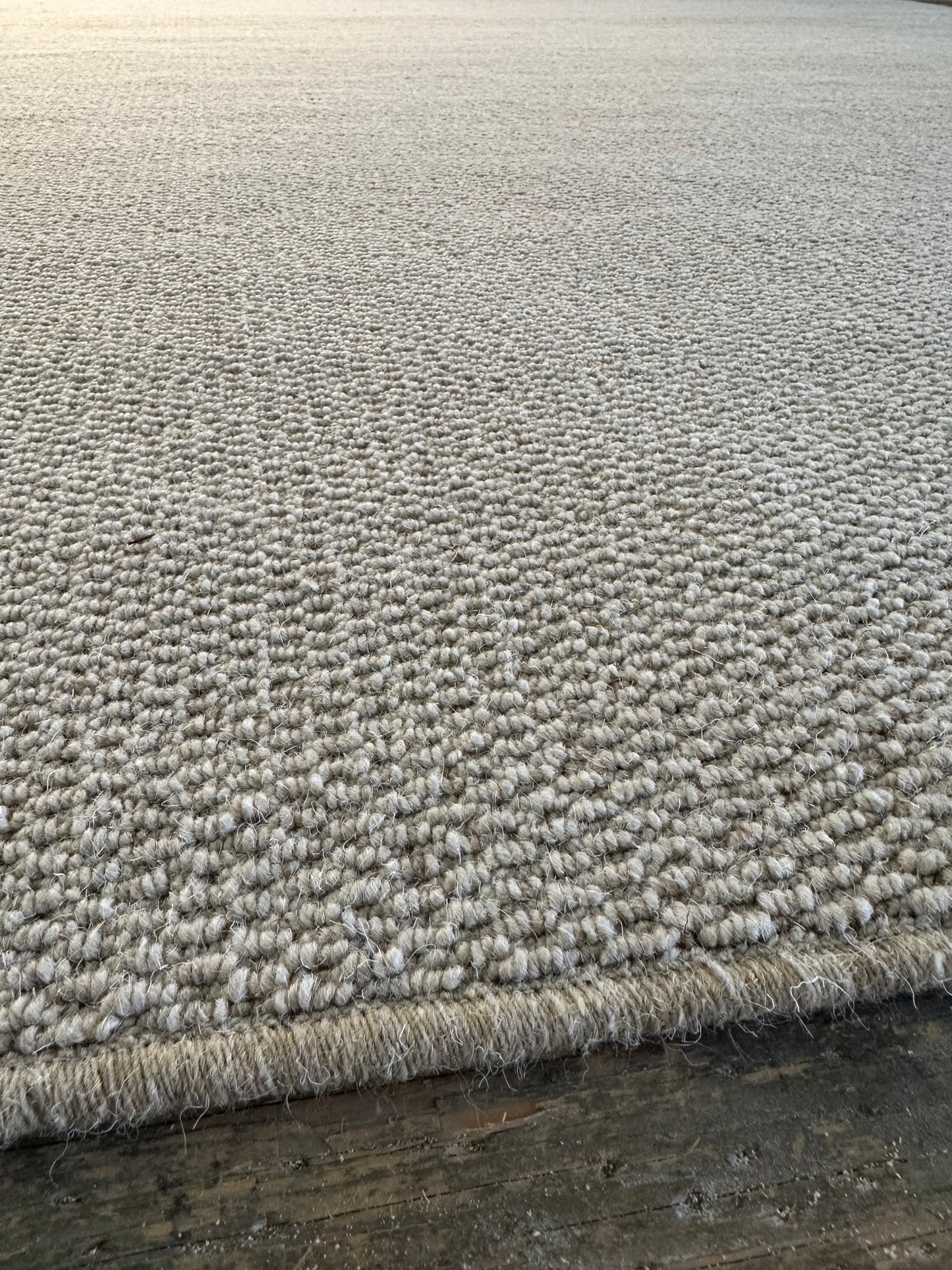 Mushroom 100% wool rug 221cm x 300cm