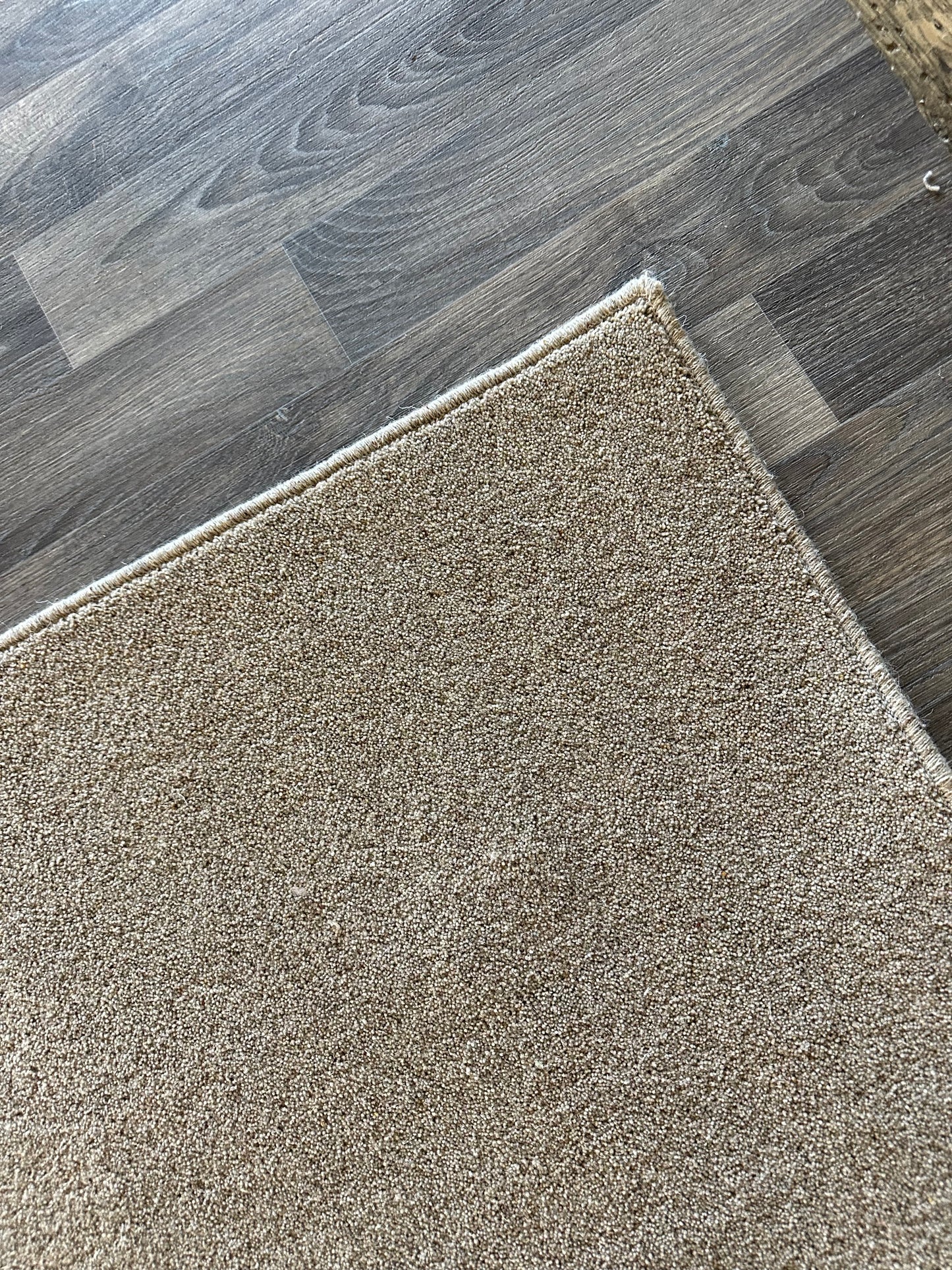 Taupe brown 80/20 wool hallway runner 70cm x 397cm