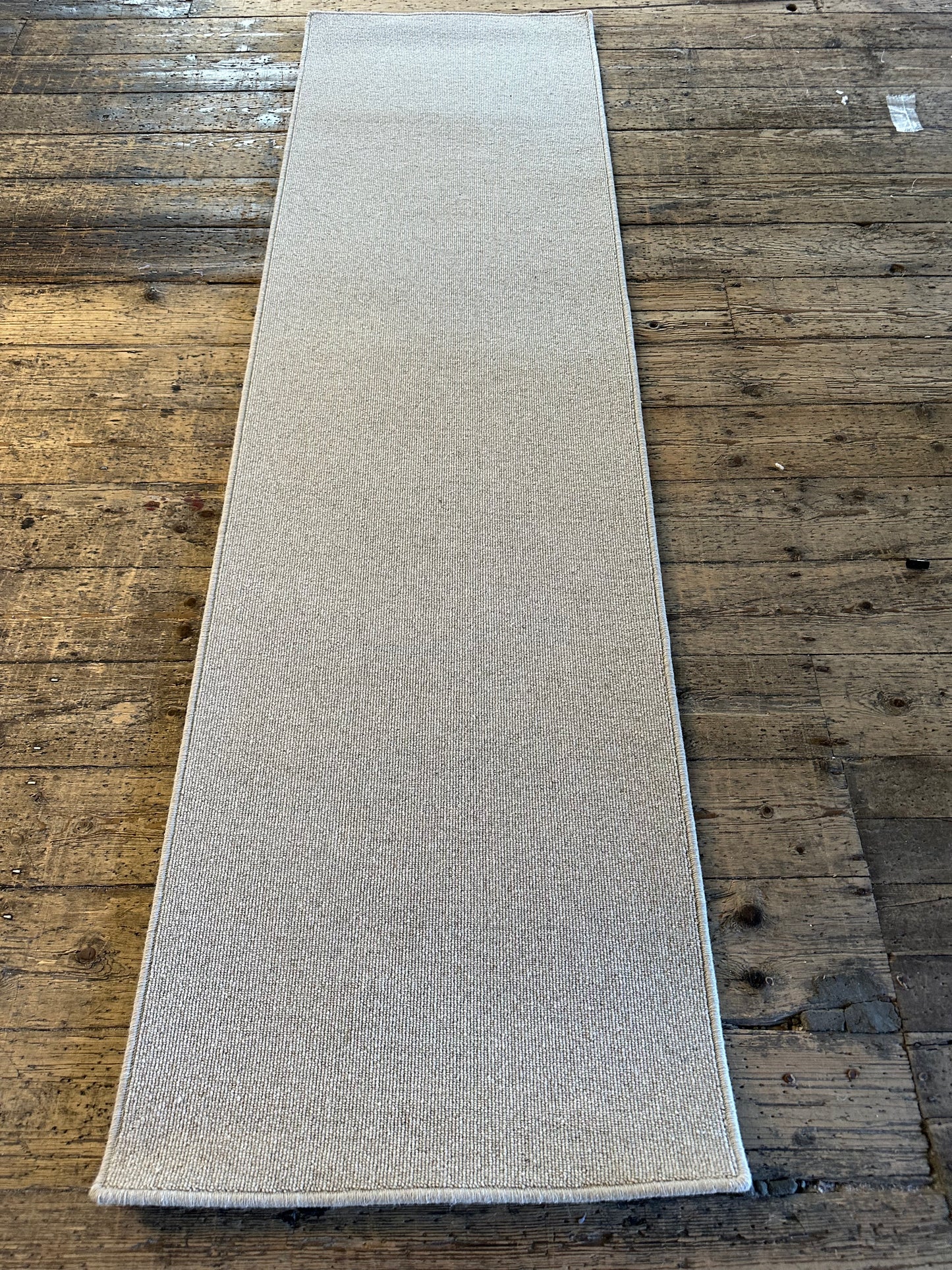 Oatcake 100% wool hallway runner 70cm x 250cm