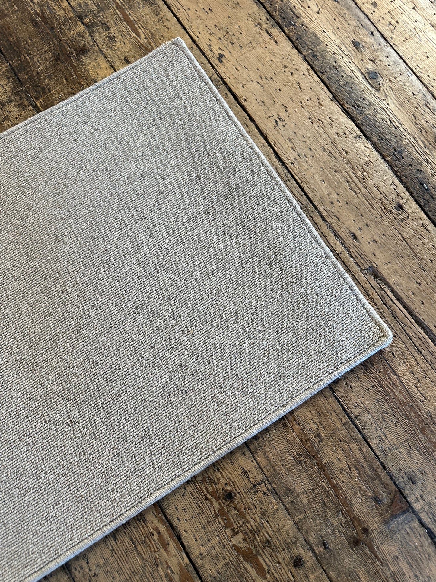Oatcake 100% wool hallway runner 70cm x 250cm