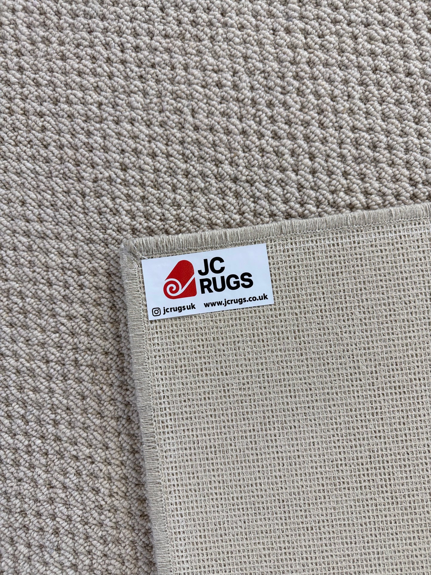Oxford beige 100% wool rug 170cm x 278cm