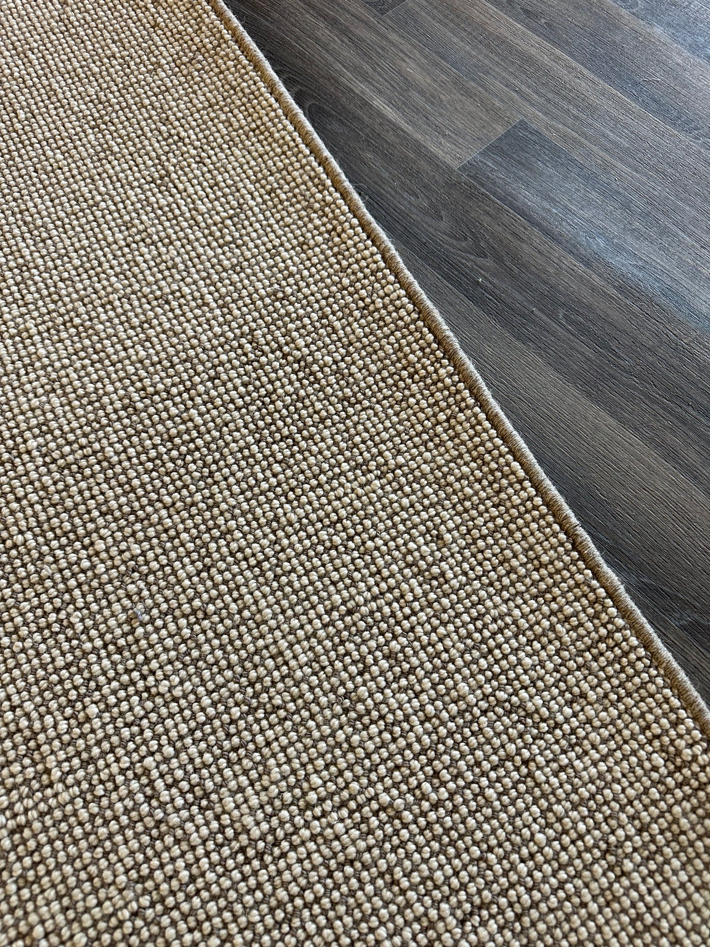 Cream mix 100% wool hallway runner 80cm x 380cm