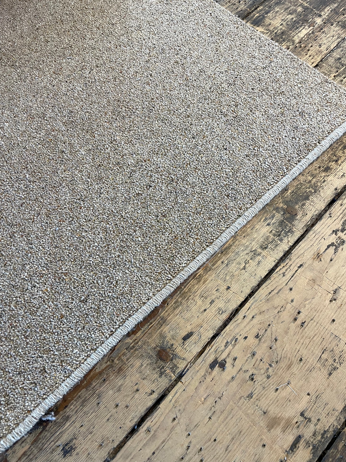 Light brown beige fleck hallway runner - Custom size