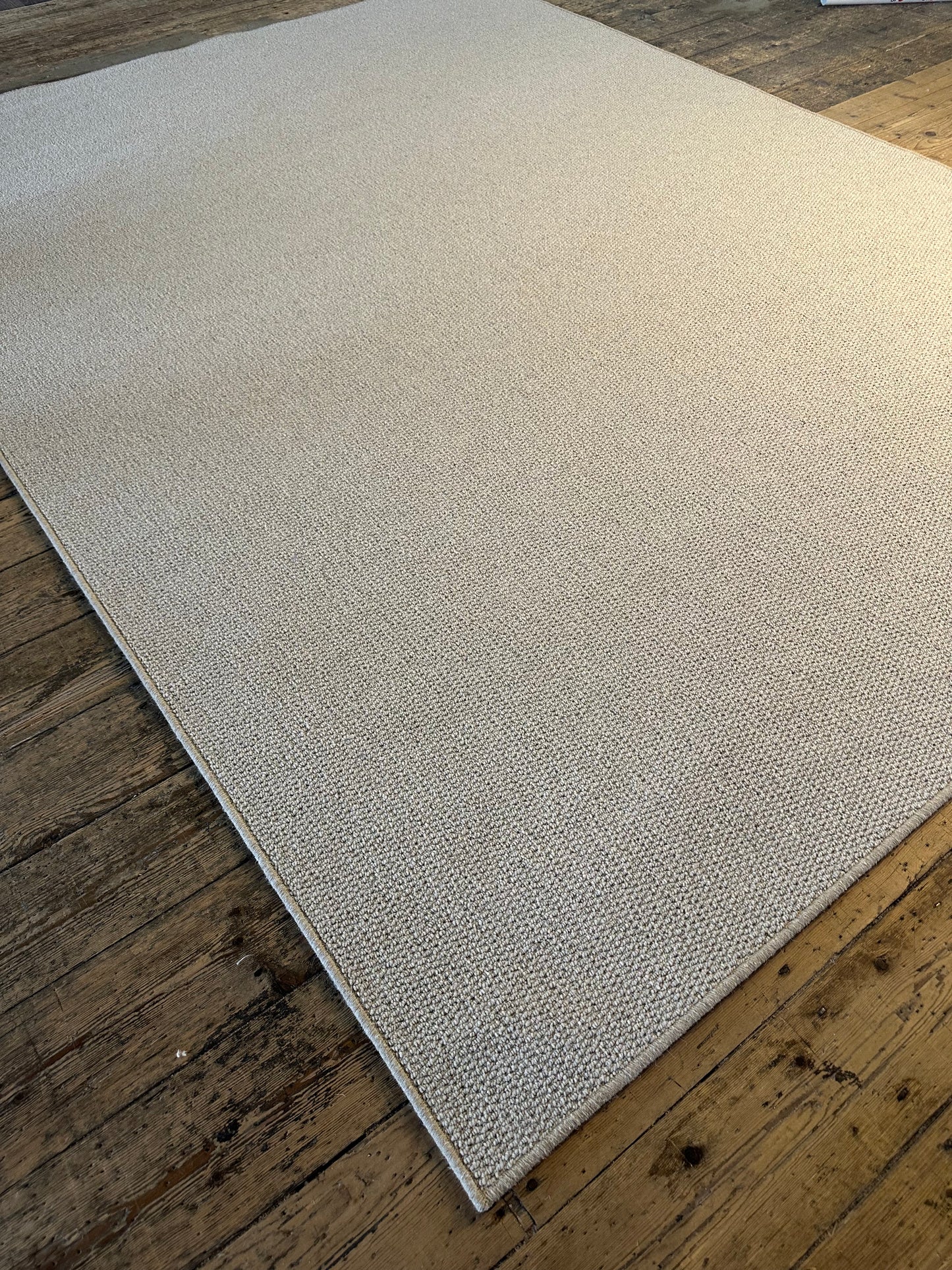 Mushroom 100% wool rug 221cm x 300cm