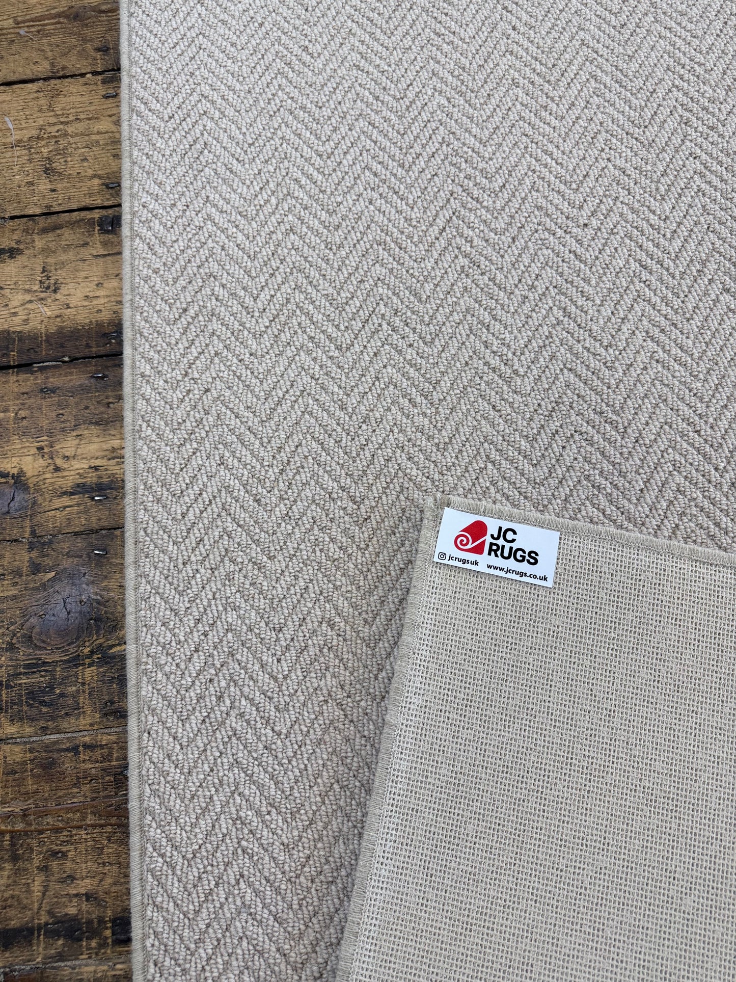 Oxford tone herringbone 100% wool rug 250cm x 288cm