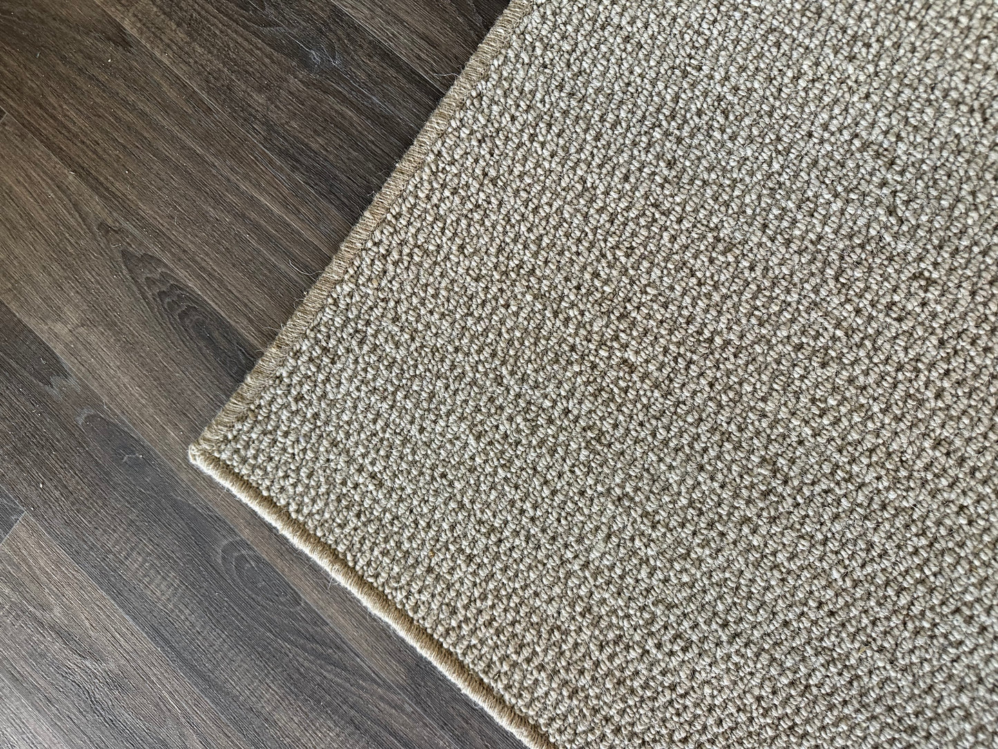 Mushroom 100% wool rug 221cm x 300cm