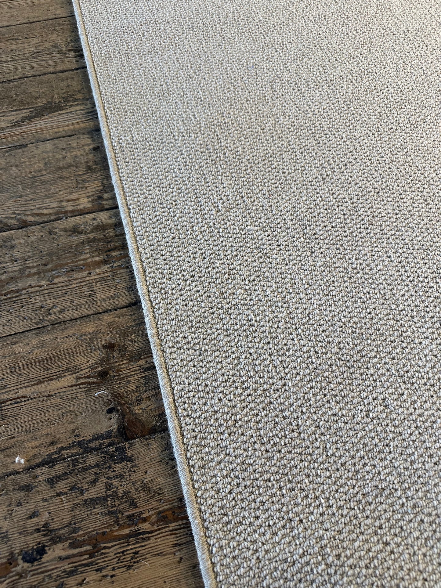 Mushroom 100% wool rug 221cm x 300cm