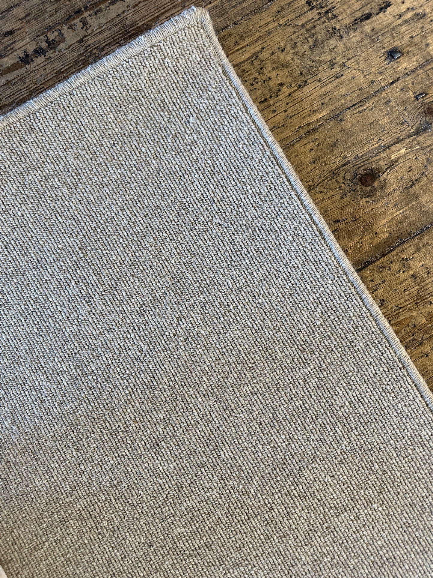 Oatcake 100% wool hallway runner 70cm x 250cm