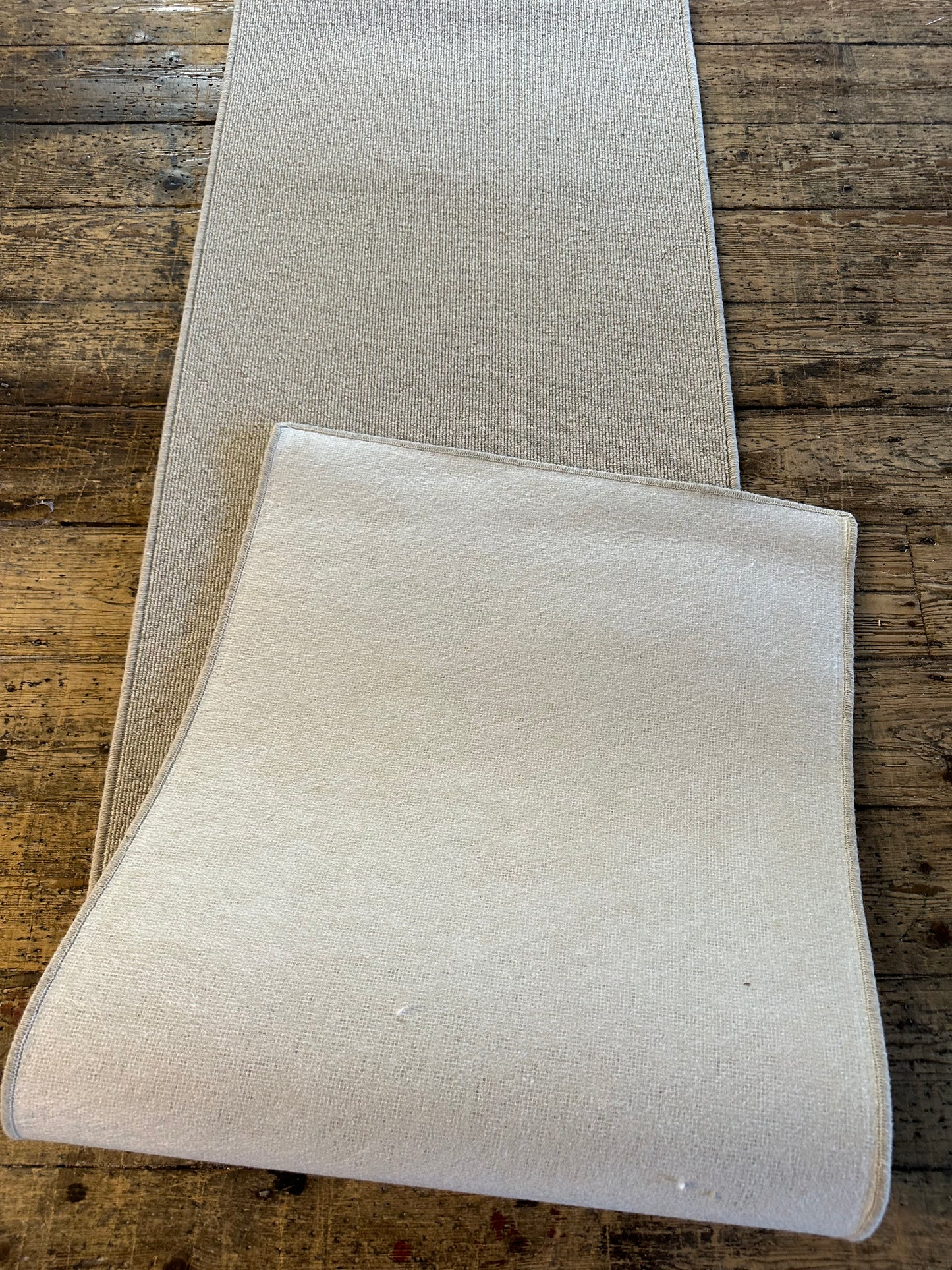 Oatcake 100% wool hallway runner 70cm x 250cm