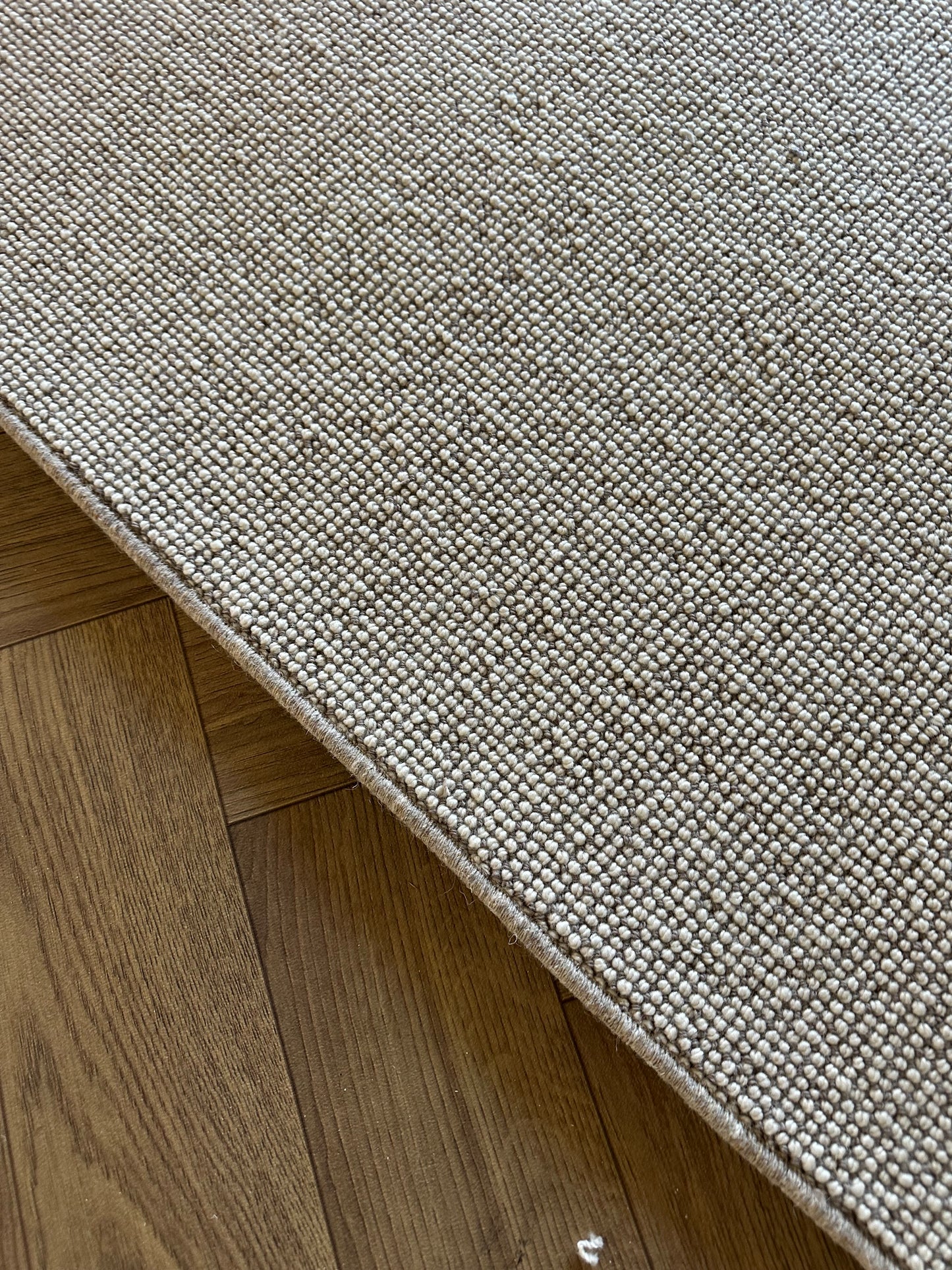 Cream mix 100% wool hallway runner 80cm x 380cm