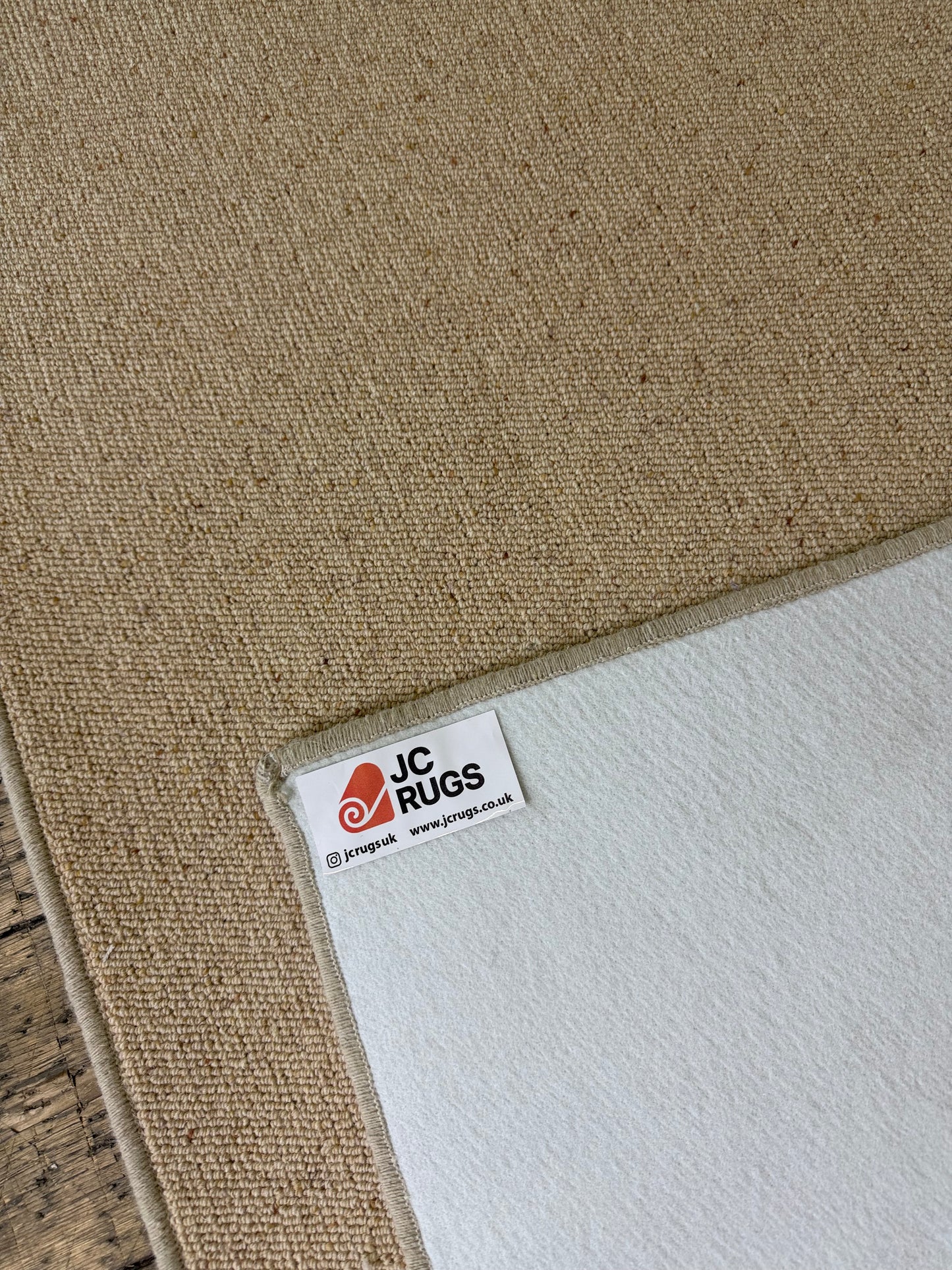 Biscuit 100% wool rug 290cm x 390cm