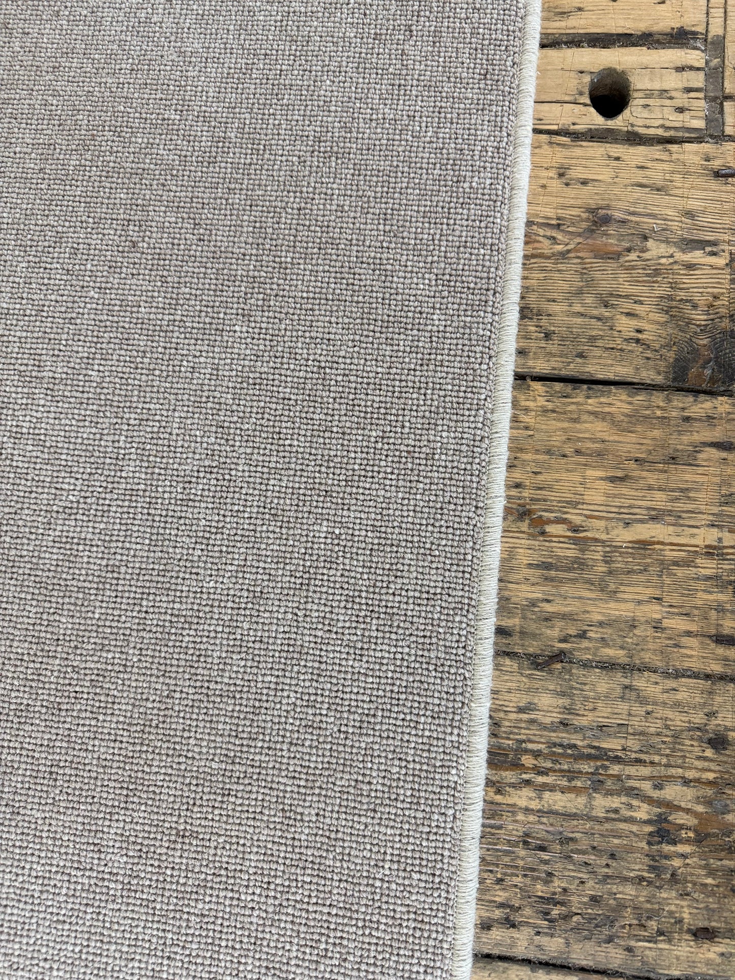 Truly taupe 100% wool rug 200cm x 200cm