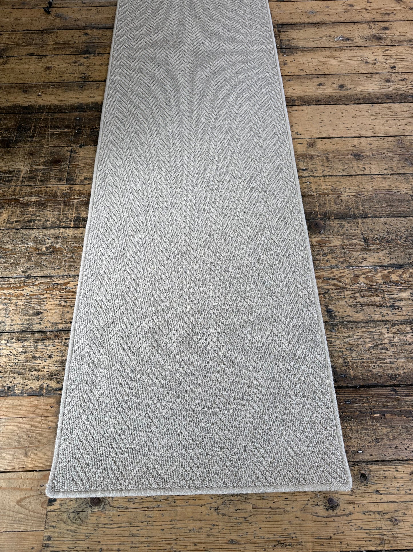 Harvest herringbone 100% wool hallway runner 66cm x 240cm