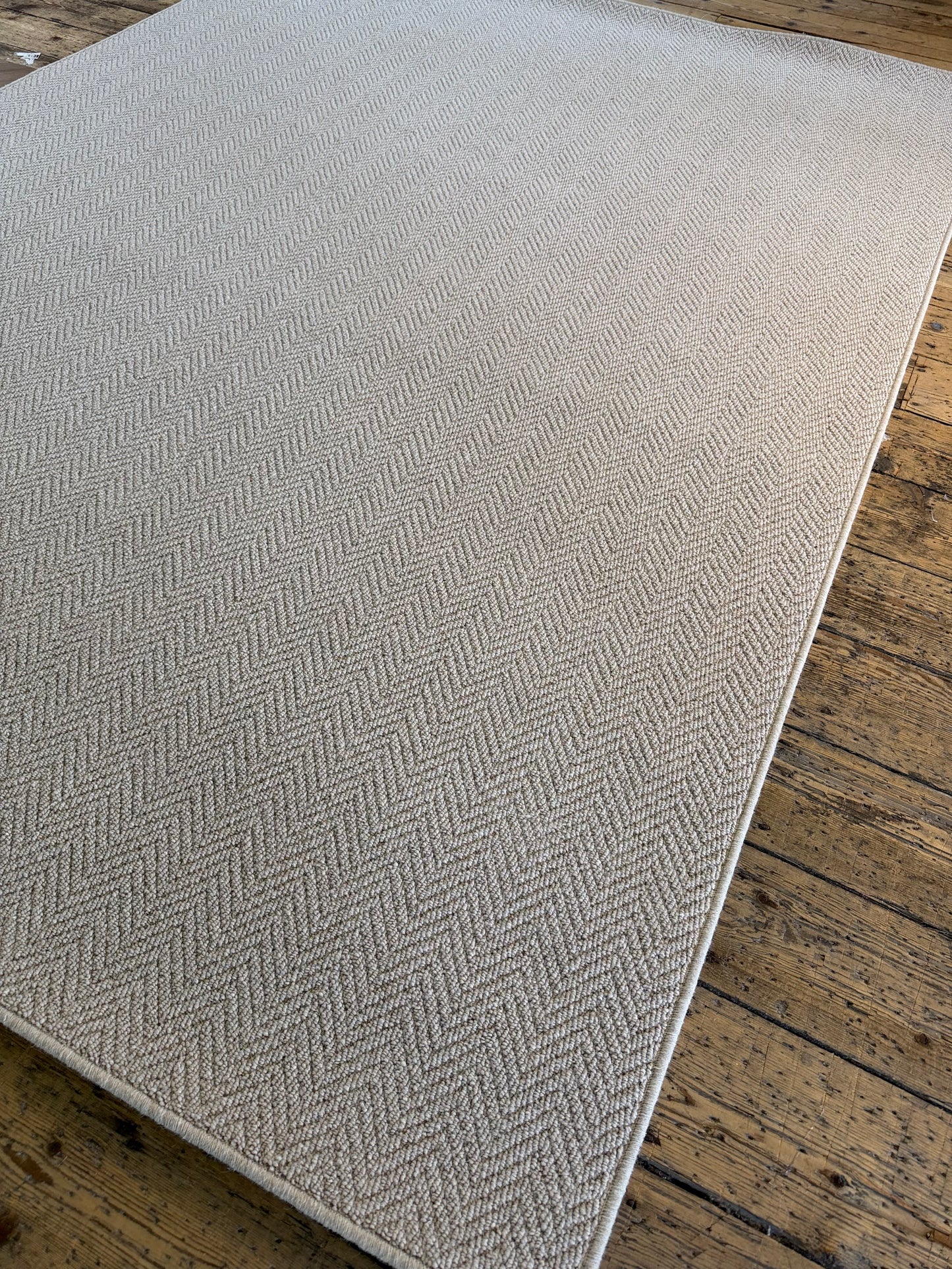 Harvest herringbone 100% wool rug 200cm x 270cm
