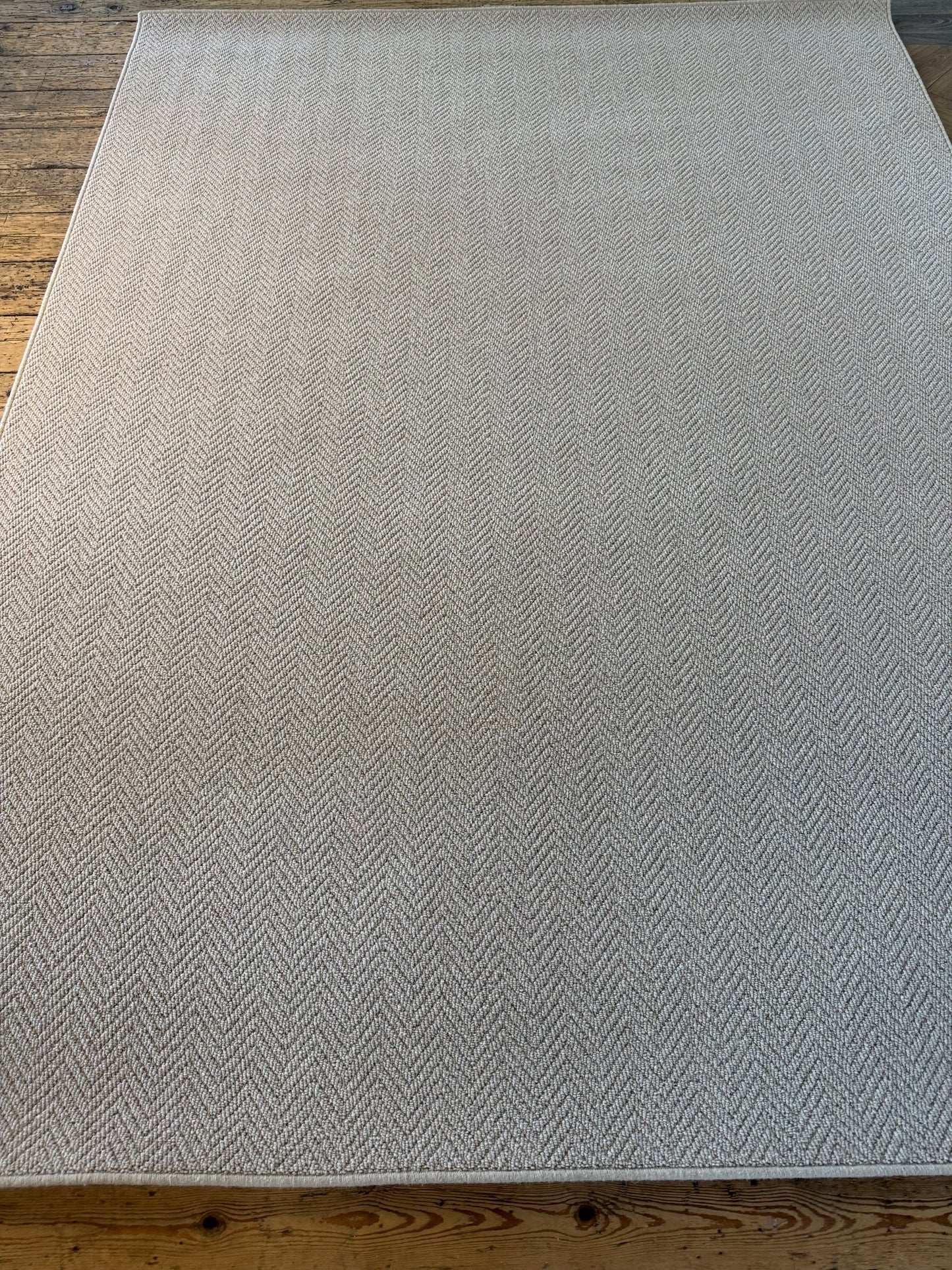 Harvest herringbone 100% wool rug 200cm x 270cm