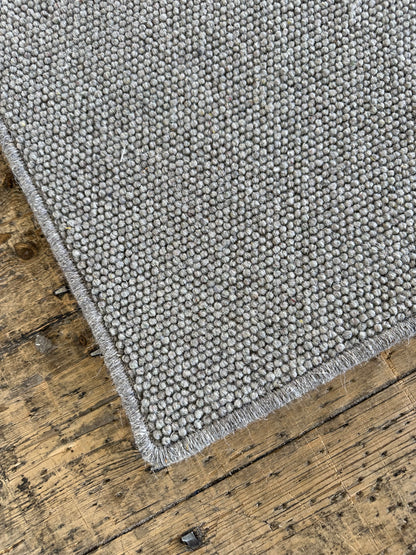Pewter 100% wool hallway runner 70cm x 273cm