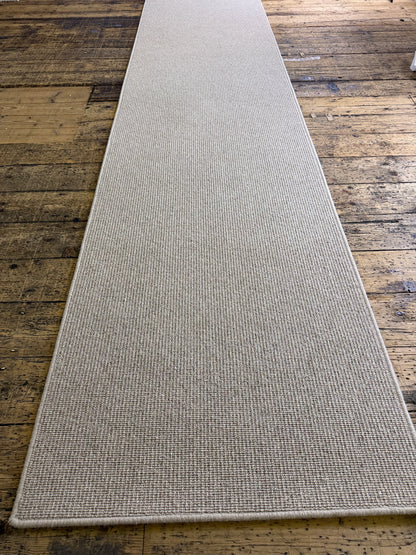 Hessian 100% wool hallway runner 82cm x 524cm