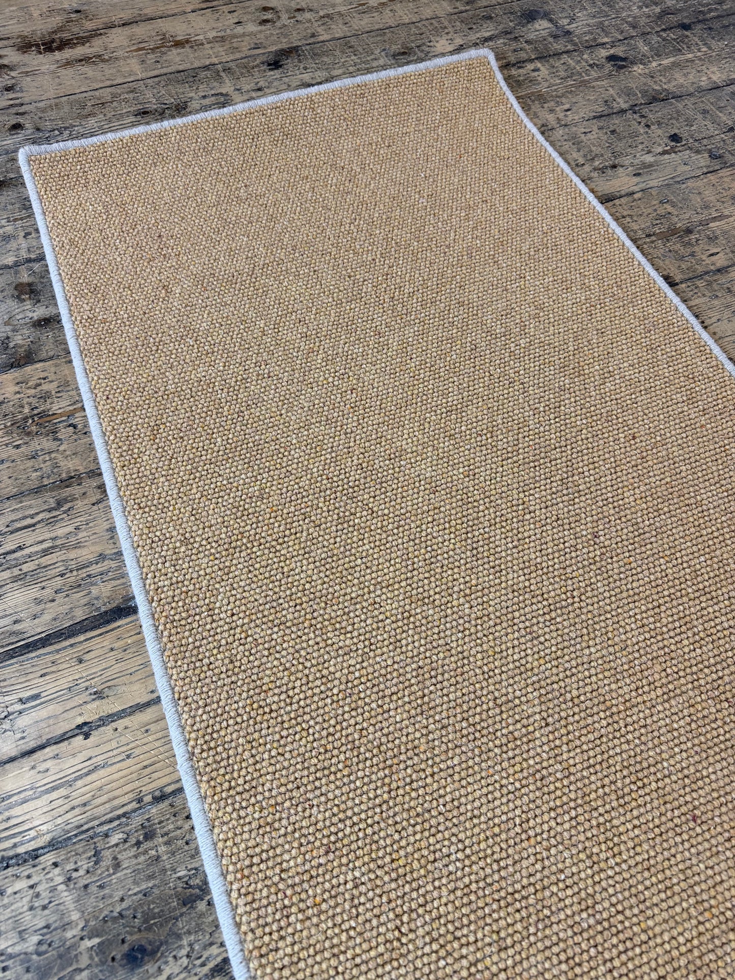 Mustard 100% wool hallway runner 70cm x 246cm