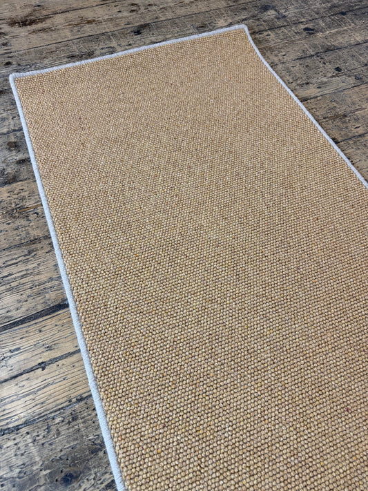 Mustard 100% wool hallway runner 70cm x 246cm