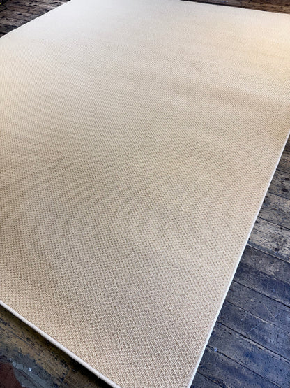 Mustard 100% wool rug 276cm x 330cm