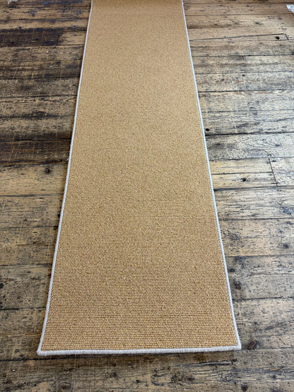 Mustard 100% wool hallway runner 70cm x 246cm