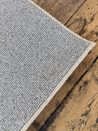 Dolphin grey 100% wool rug 200cm x 256cm