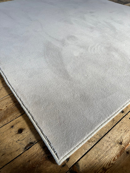 Mushroom velvet wool rug 201cm x 233cm