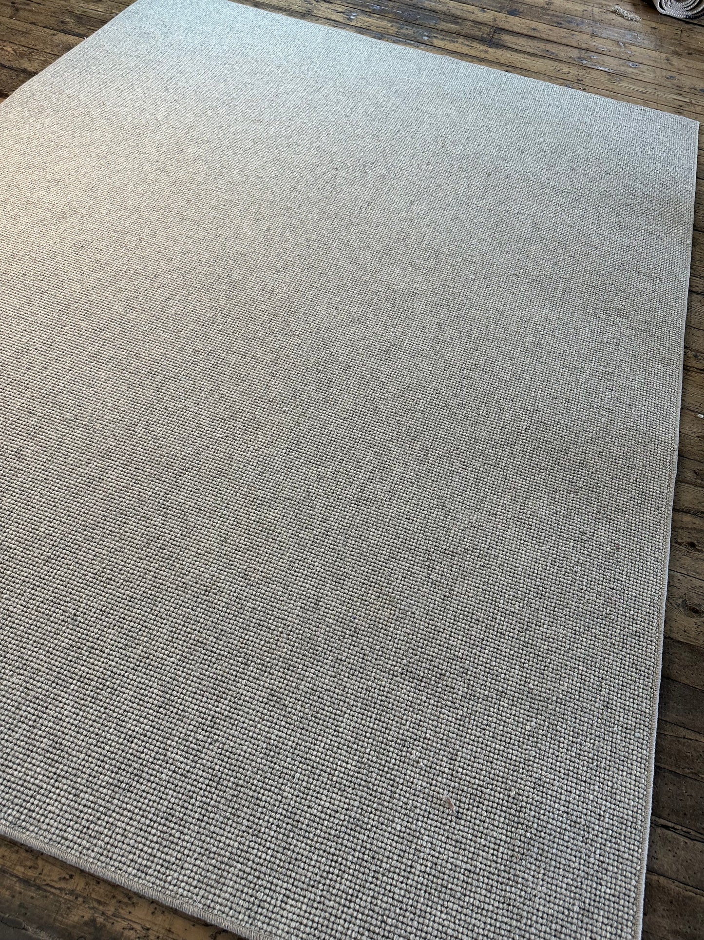 Greige Green tone 100% wool large rug 231cm x 298cm
