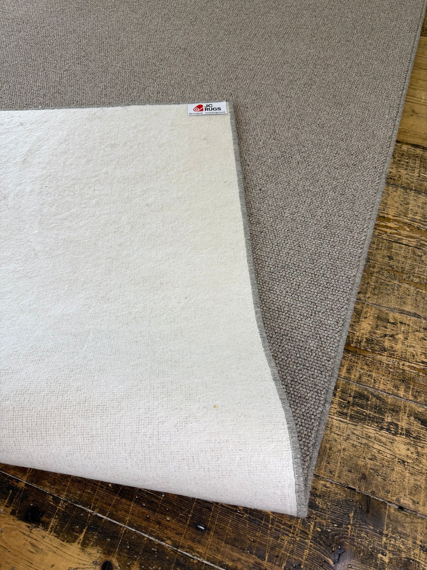 Slate grey 100% wool rug 200cm x 296cm