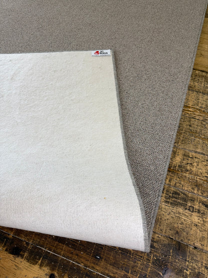Slate grey 100% wool rug 200cm x 296cm