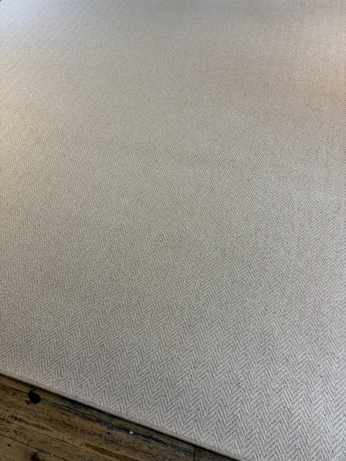 Pine herringbone 100% wool rug 385cm x 398cm