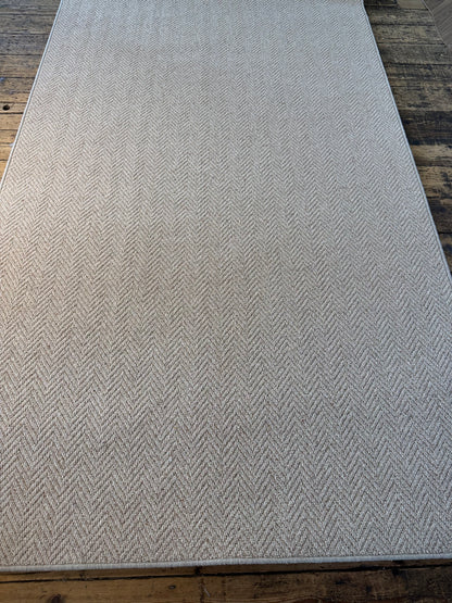 Shortbread herringbone 100% wool rug 155cm x 256cm