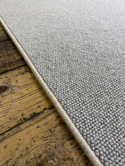 Pewter 100% wool hallway runner 80cm x 255cm