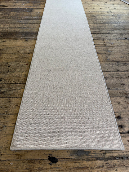Irish cream 100% wool hallway runner 80cm x 355cm