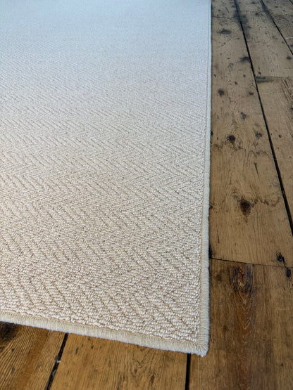 Oxford tone herringbone 100% wool rug 250cm x 288cm