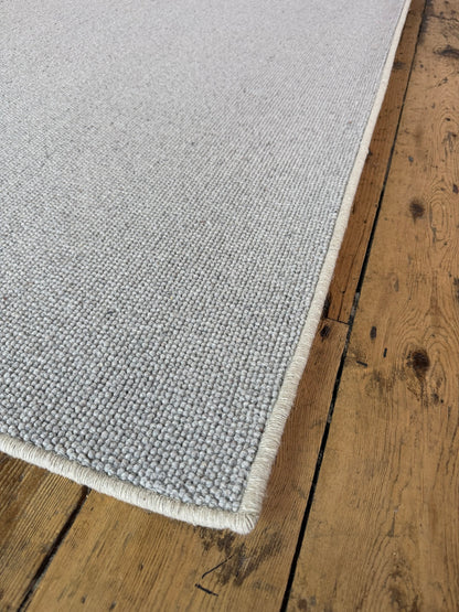 Dolphin grey 100% wool rug 200cm x 256cm
