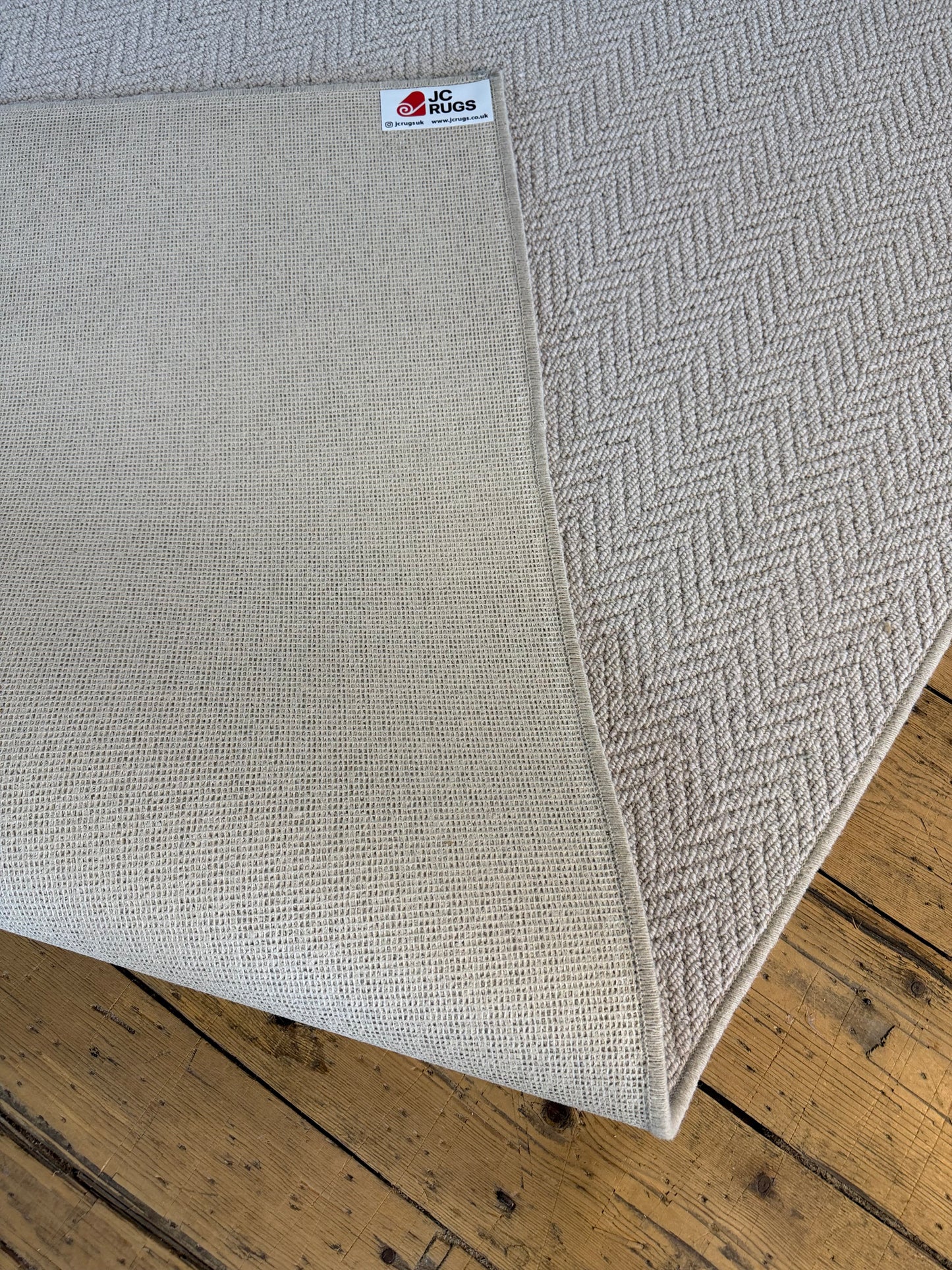Aran herringbone 100% wool rug 240cm x 240cm