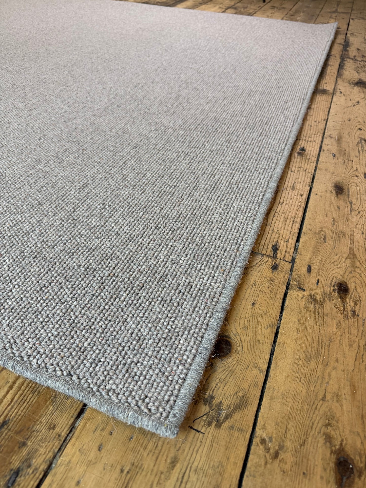 Slate grey 100% wool rug 200cm x 296cm