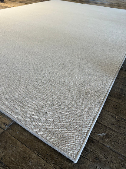 White Cream 100% wool rug 235cm x 325cm