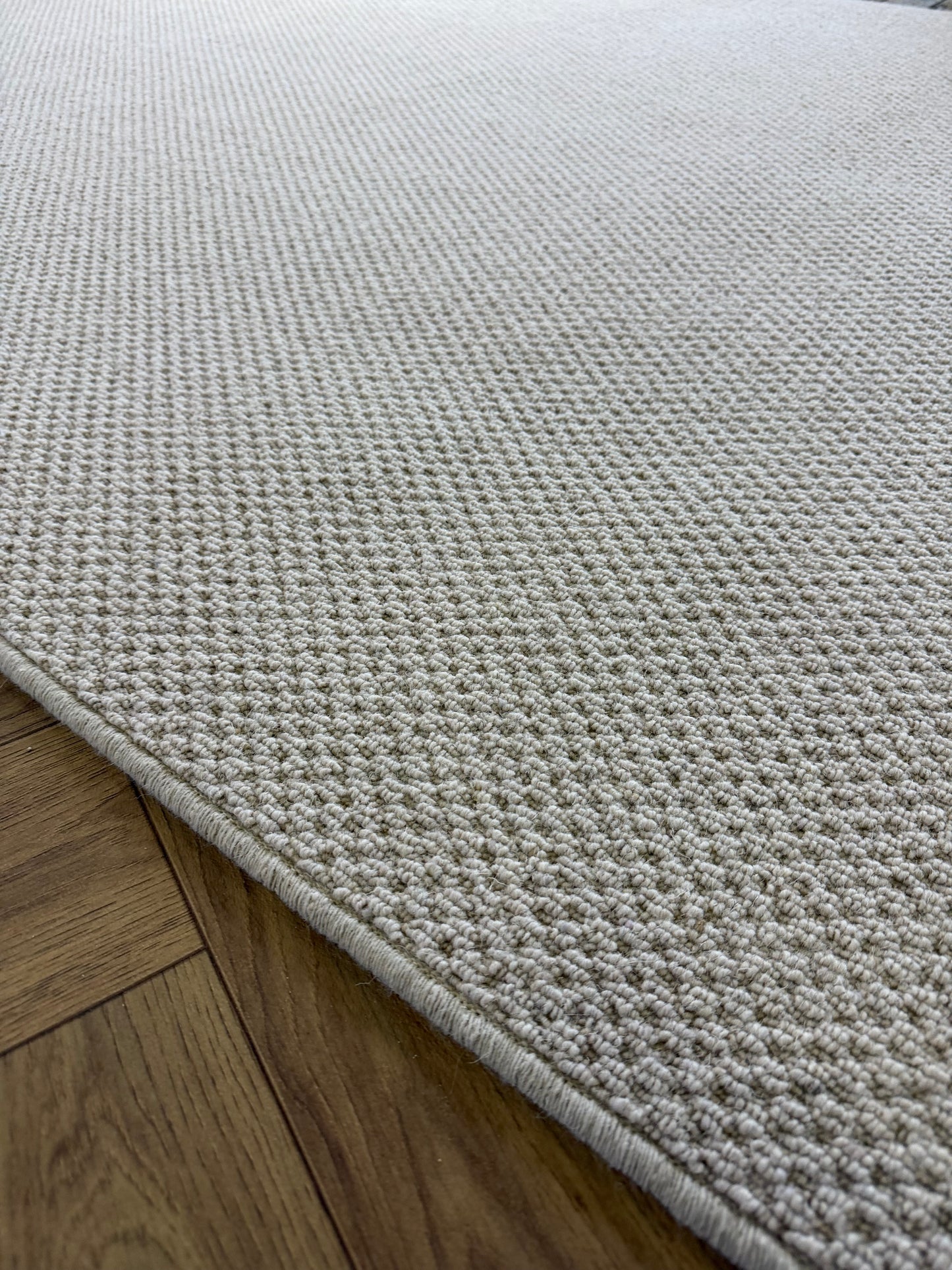 Oxford beige 100% wool rug 170cm x 278cm
