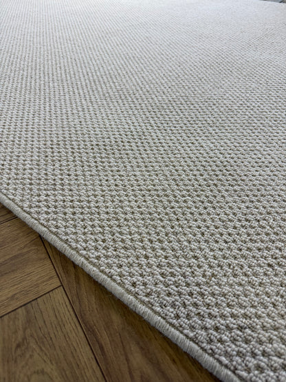 Oxford beige 100% wool rug 170cm x 278cm
