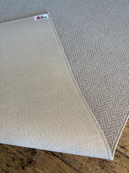 Harvest herringbone 100% wool rug 267cm x 270cm