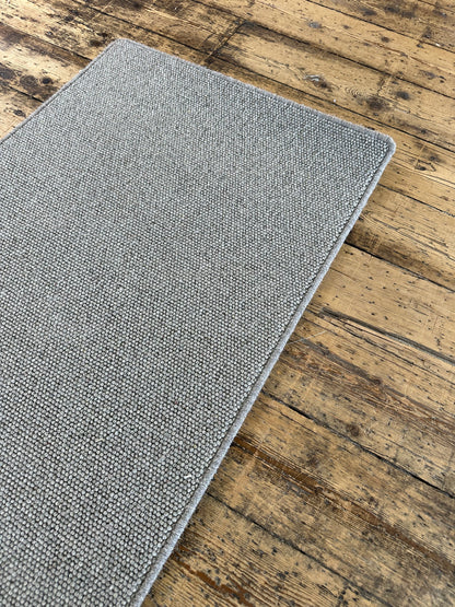Pewter 100% wool hallway runner 70cm x 273cm