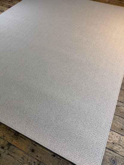 Oxford tone herringbone 100% wool rug 242cm x 300cm