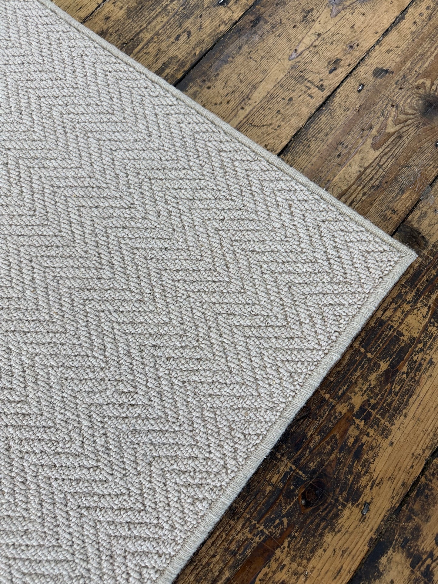 Oxford tone herringbone 100% wool rug 200cm x 290cm